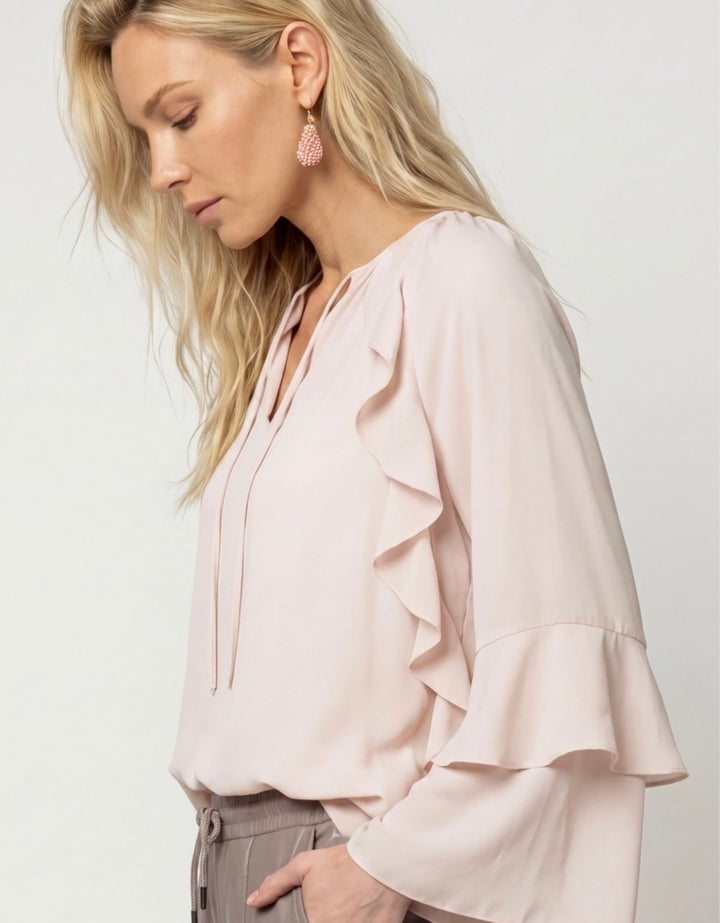 Monari Rosewater Chiffon Blouse