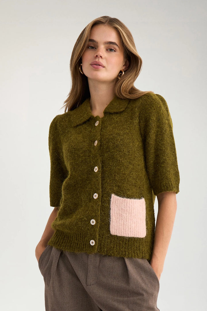 Numph Nusalia Cardigan | Fir Green
