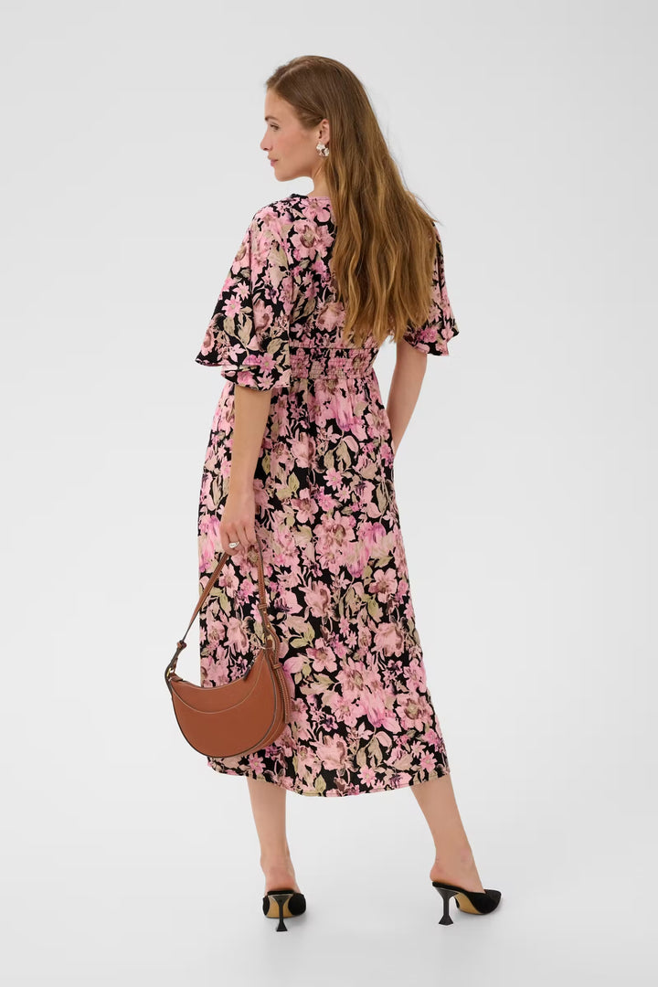 Kaffe Kasirena Pink Flower Printed Dress