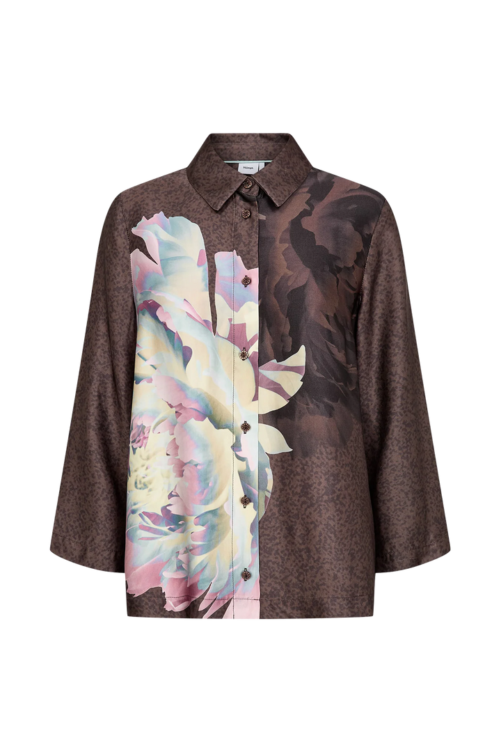 Numph Nucrisa Boxy Shirt | Black Coffee