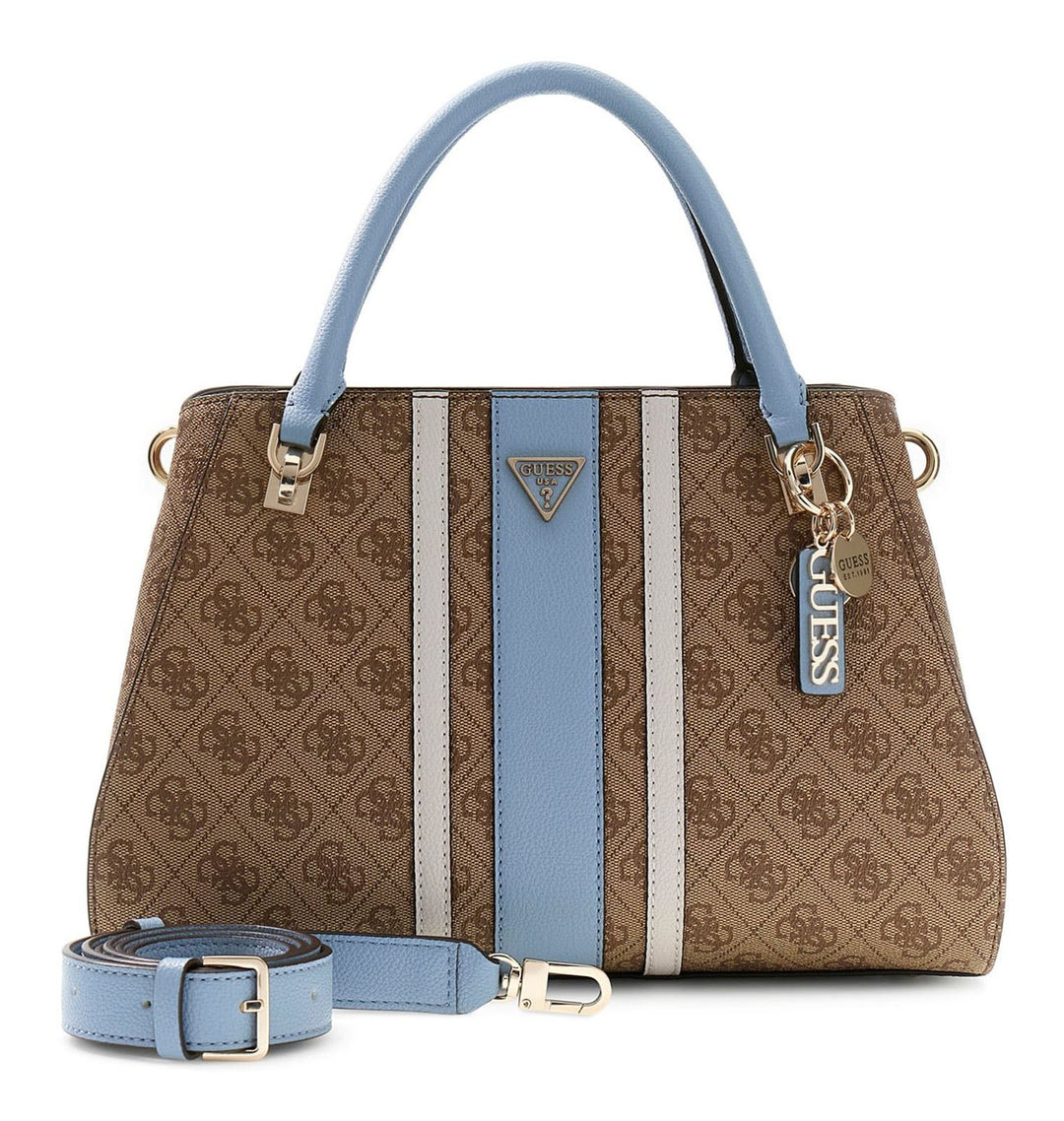 Guess Noelle Latte Logo/Light Blue  Handbag