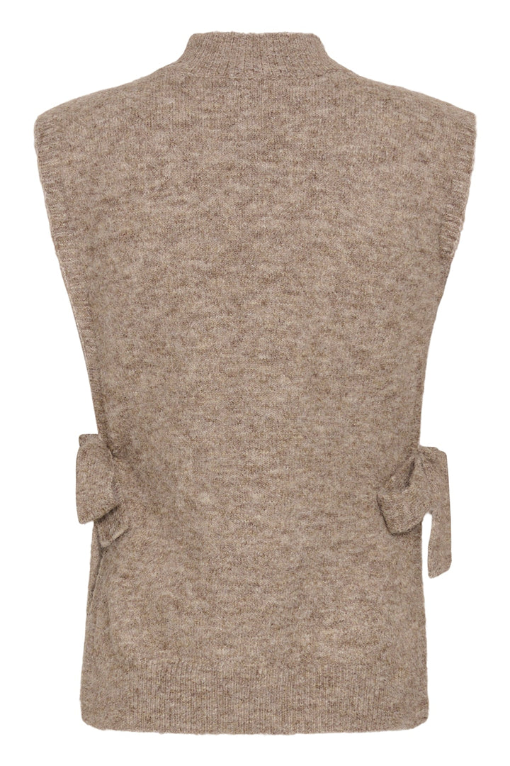 Kaffe Kamartine Knit Vest | Desert Taupe Melange
