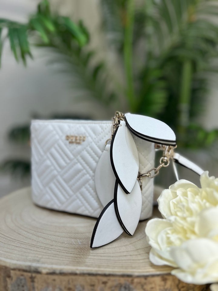 Guess Sally Mini Bucket Bag | White