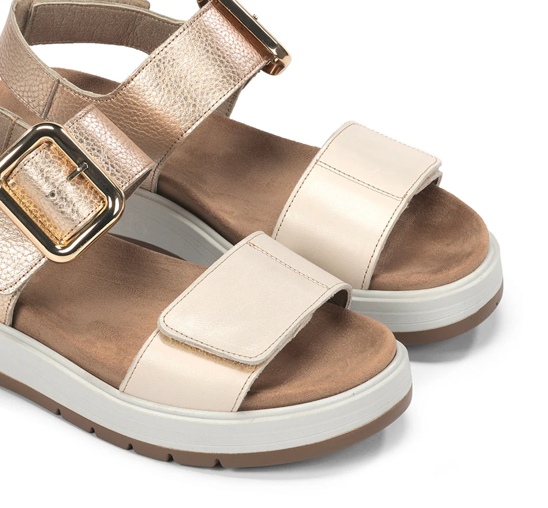 Fluchos Street Tibet Aluminio Raw Platino Sandal