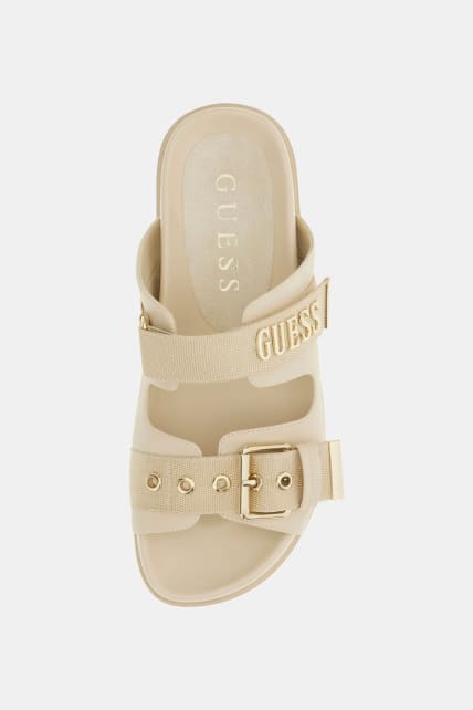 Guess Faxona Beige Logo Sandal