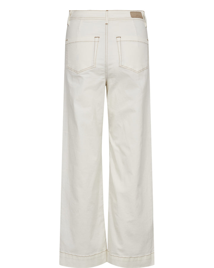 Numph Nuparisan Cloud Dancer Cropped Twill Pants