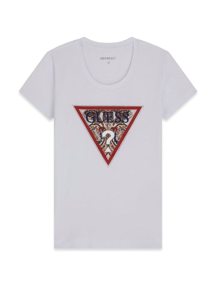 Guess Paisley White Triangle Tee