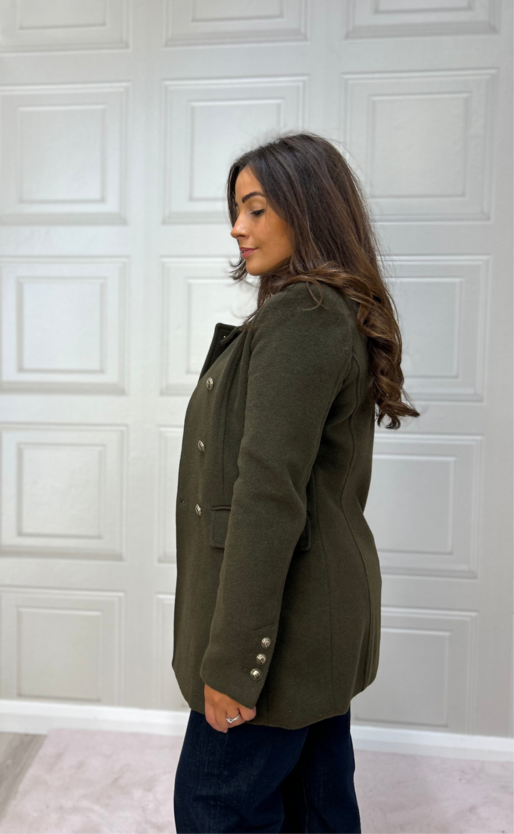 Salsa Short Woolen khaki Coat