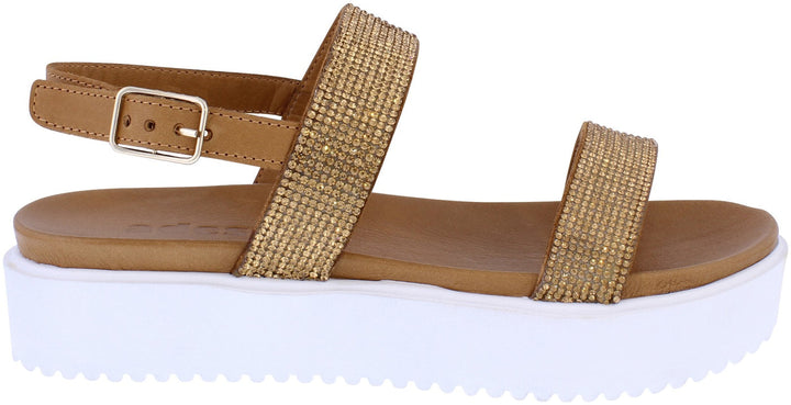 Adesso Zara Gold Diamanté Sandal