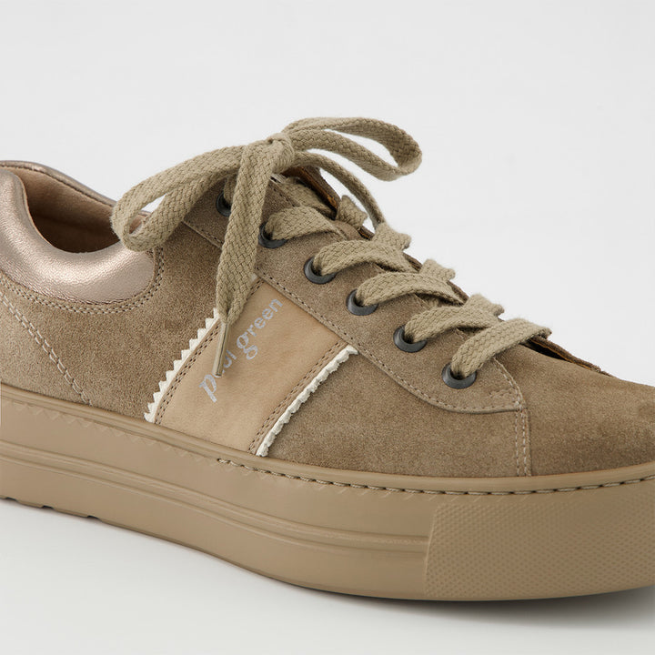 Paul Green Suede/Nappa M Antelope/Earth Sneaker