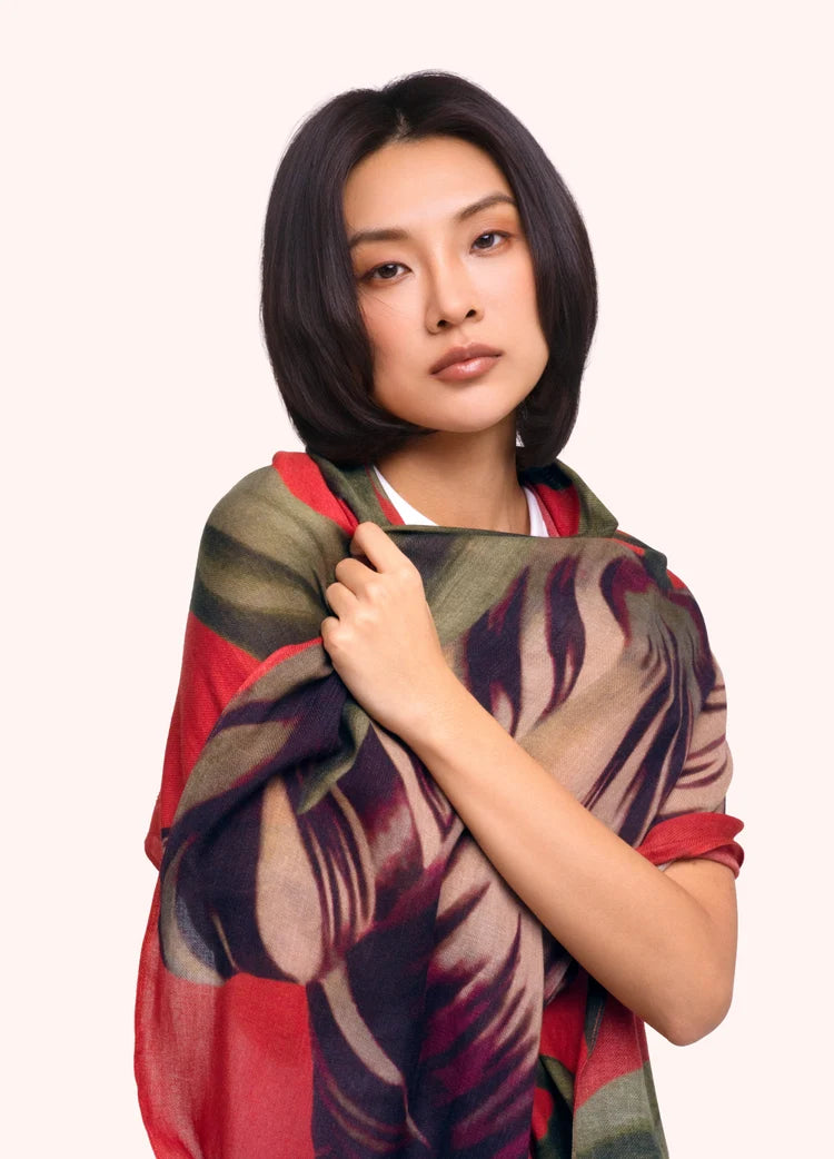 Powder Wool Wrap Scarf | Tulip