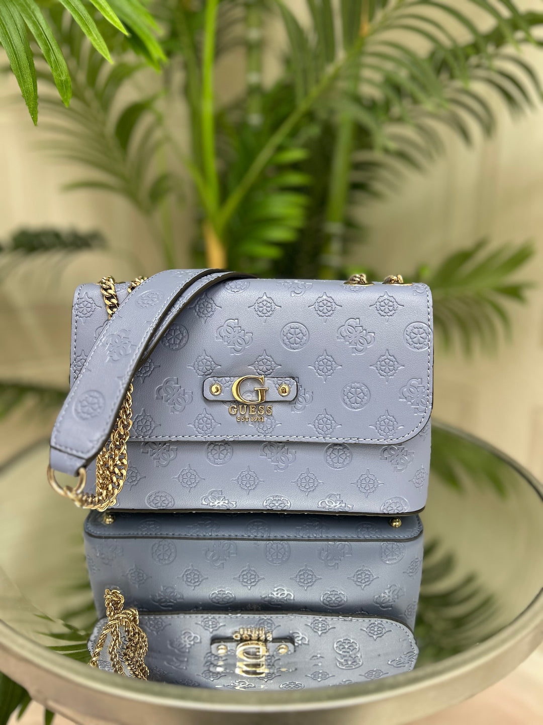 Guess Dita Grey Blue Crossbody Bag