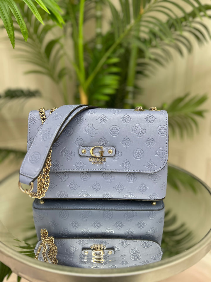 Guess Dita Grey Blue Crossbody Bag