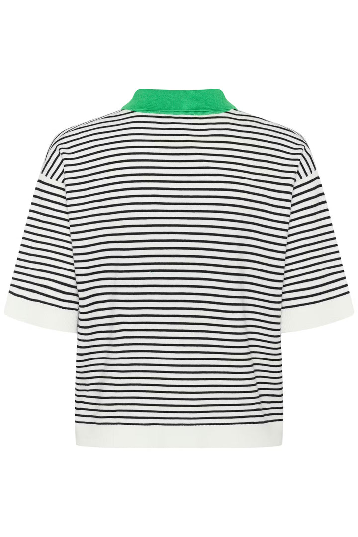 Kaffe KAlizza Polo Knit Chalk/Black