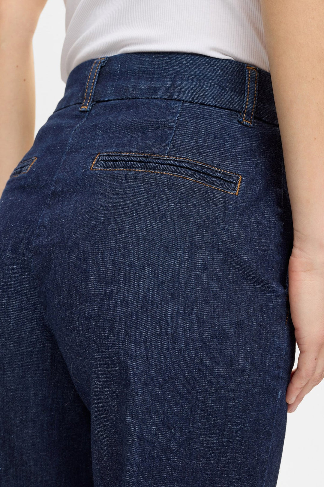 Numph Nuamber HR Wide Jeans | Dark Blue Denim