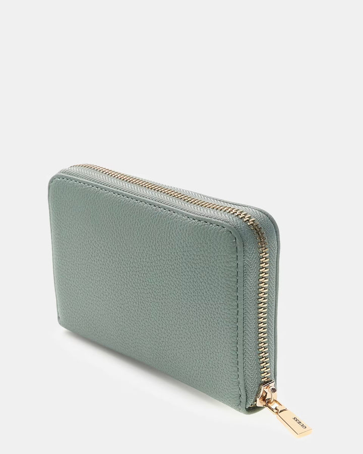 Guess Yesba Light Sage Medium Zip Around Purse