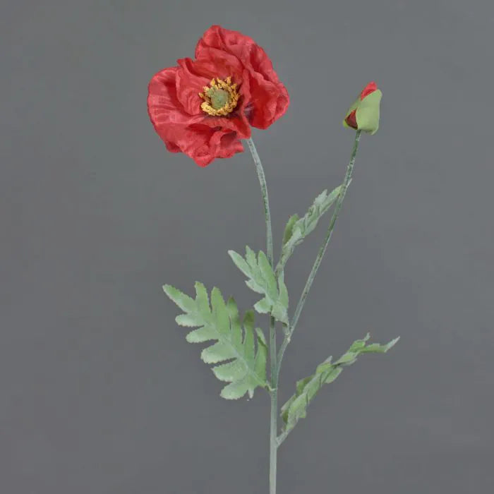 Artificial Red Poppy Spray