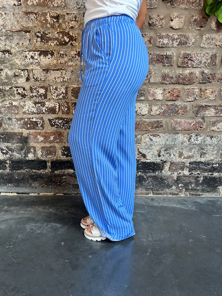 Tiffosi Risy Blue Stripe Trouser
