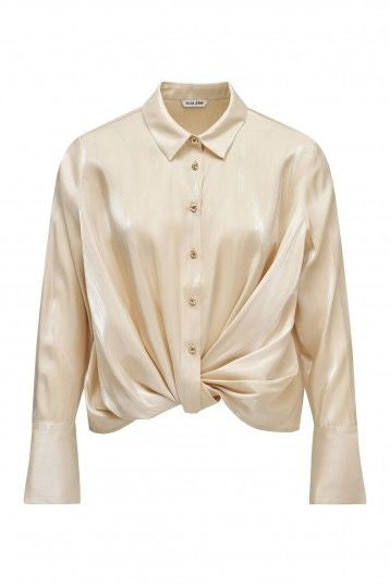 Salsa Satin Wrap Champagne Blouse