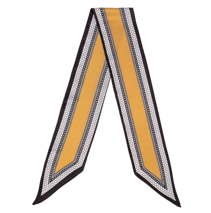 Elie Beaumont Silk Foulard | Mustard &amp; Black Alcazar