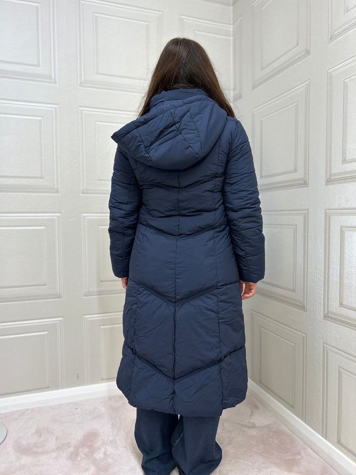 Guess Gloria Qulited Long Puffer Coat