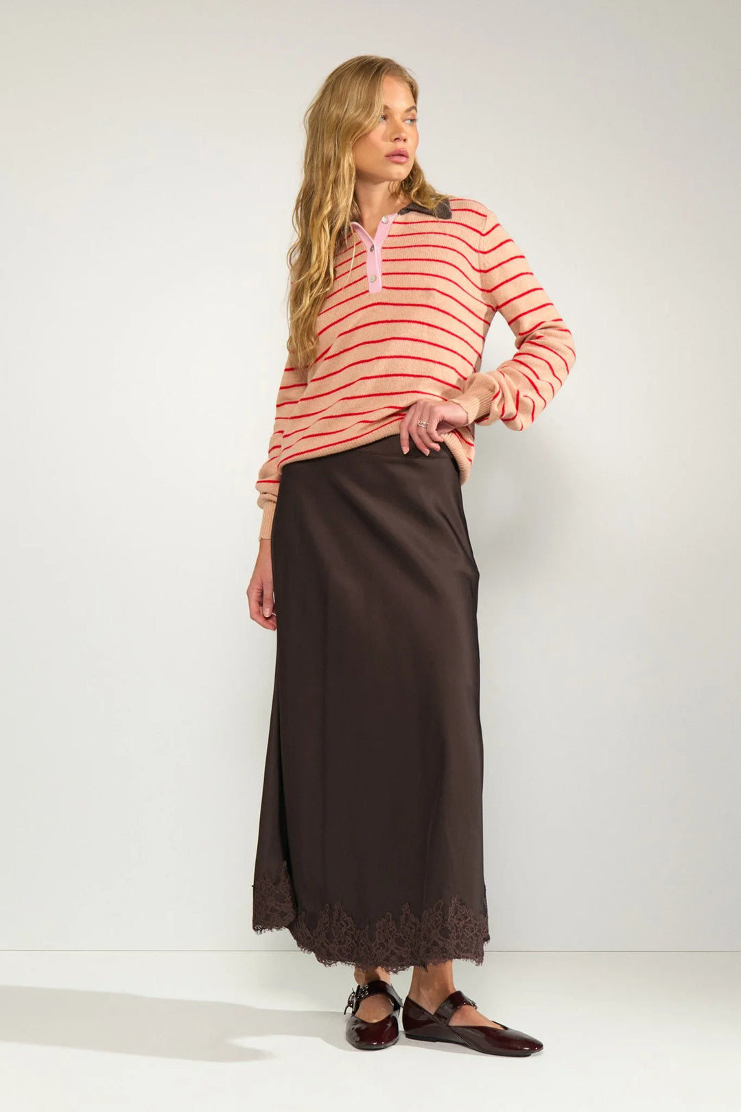 Numph Nunadine Skirt | Black Coffee