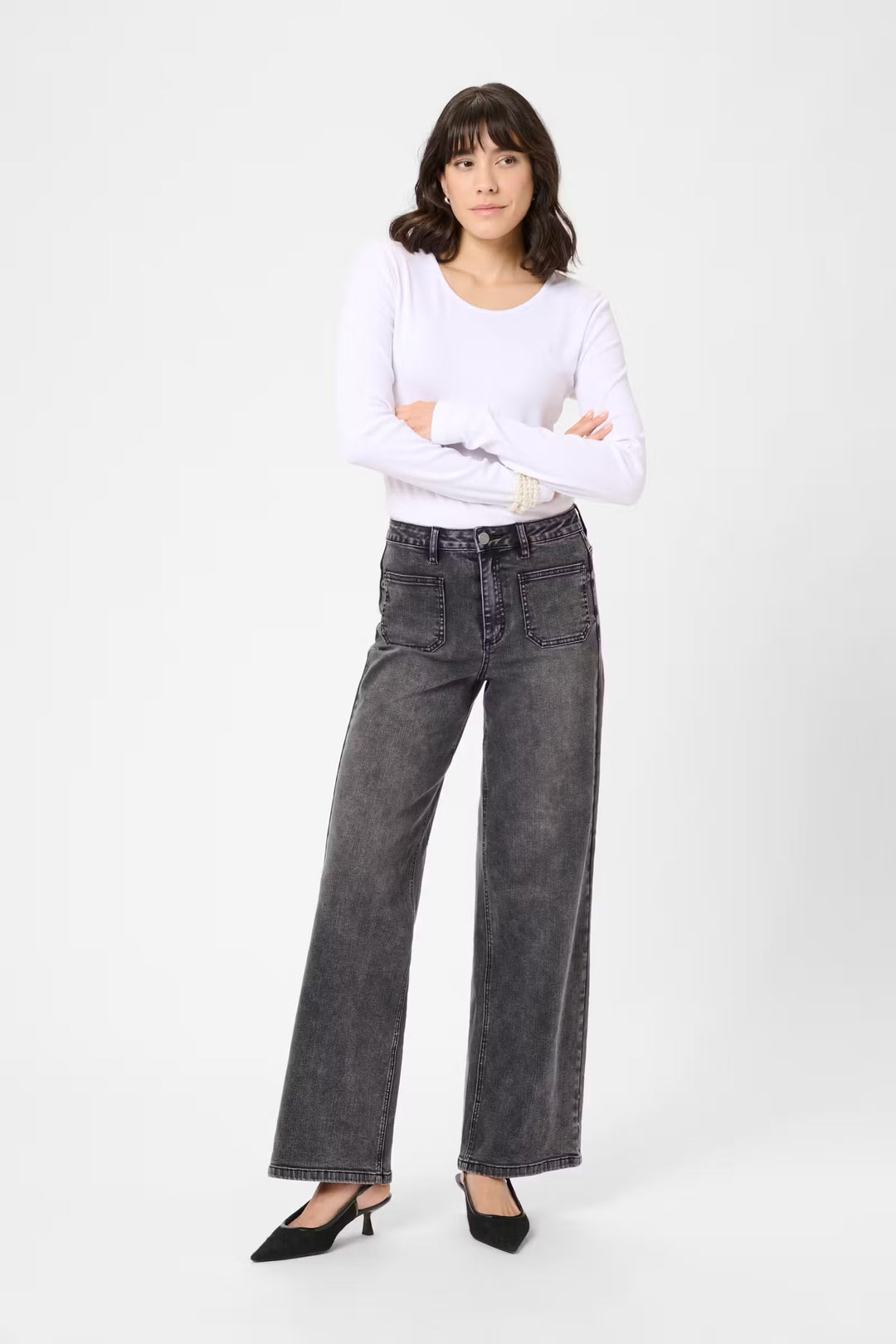 Kaffe Kabrook HW Jeans | Grey Vintage