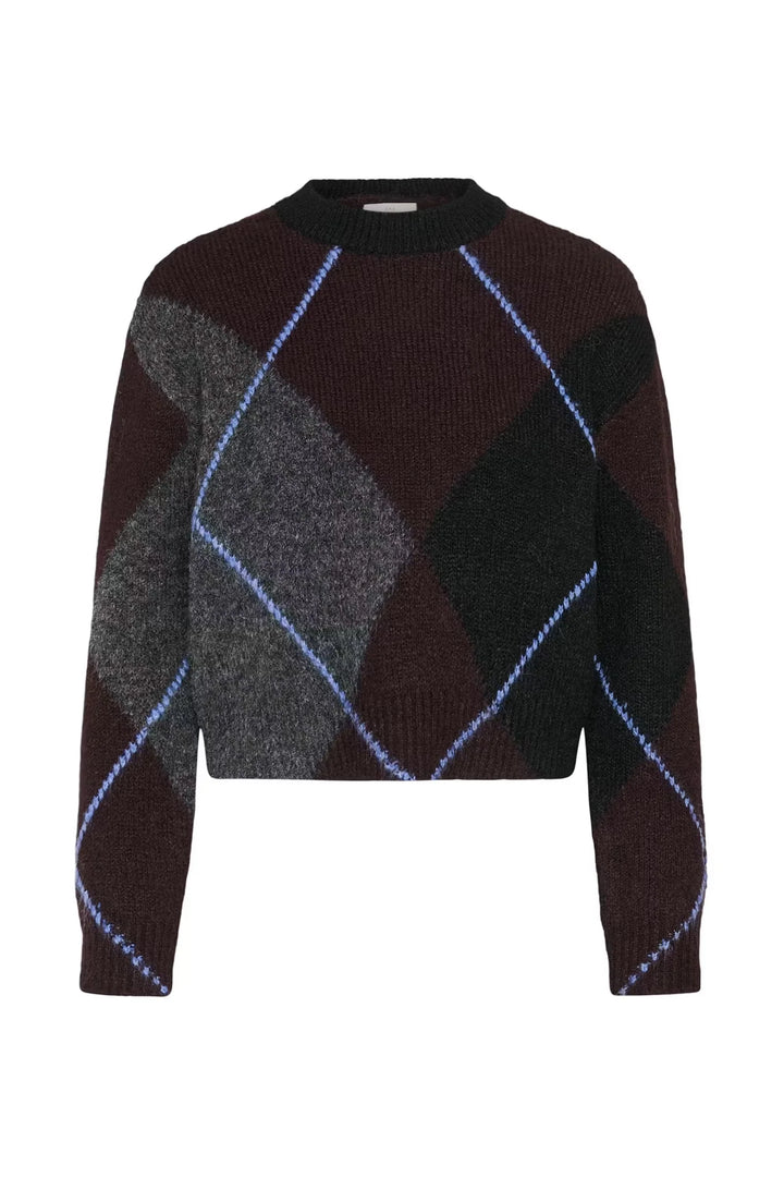 Kaffe KAgrith Knit Pullover Dark Grey Fudge