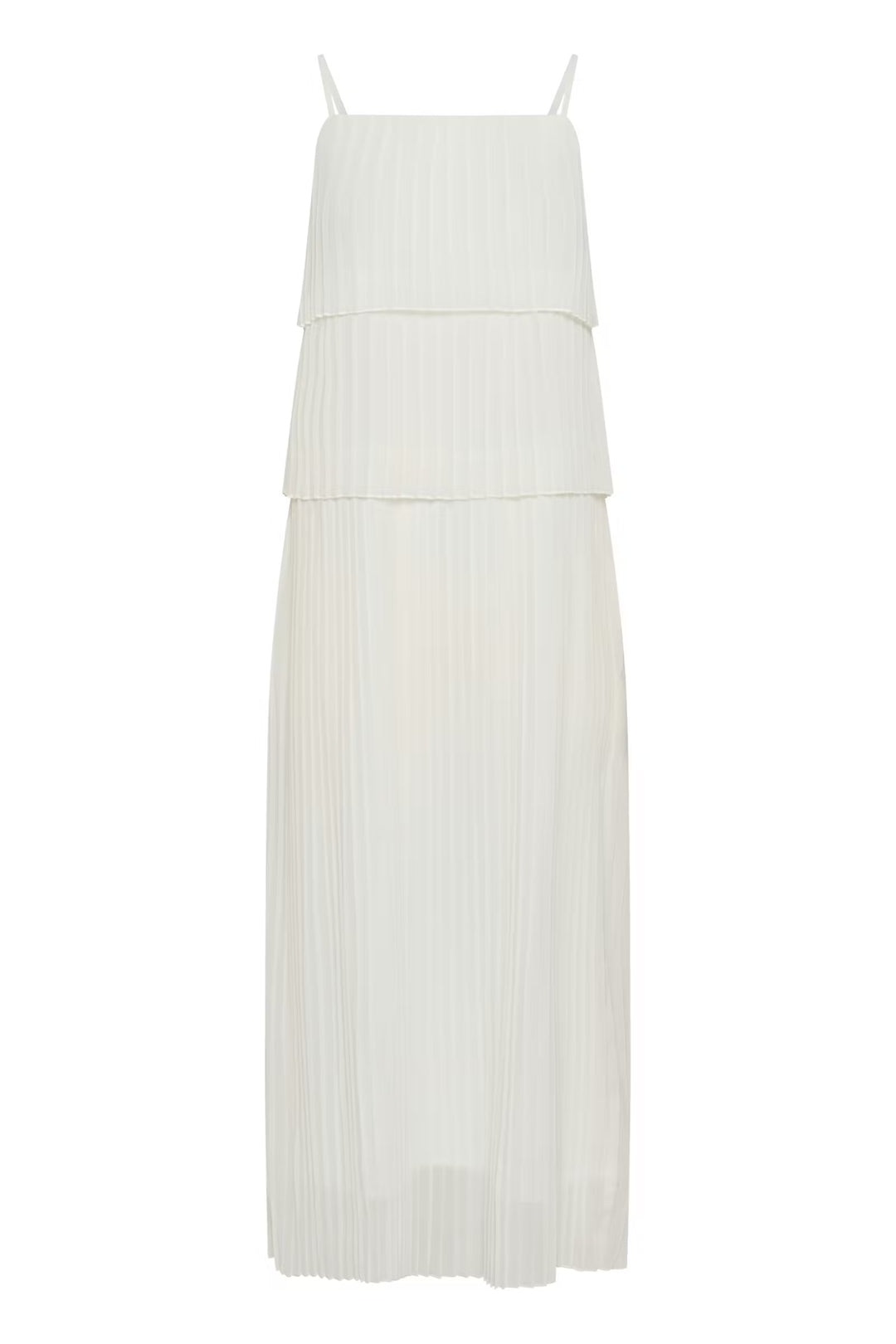 Kaffe KAkiera Plissé Dress | Chalk