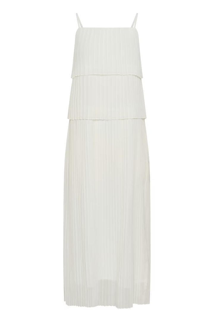 Kaffe KAkiera Plissé Dress | Chalk