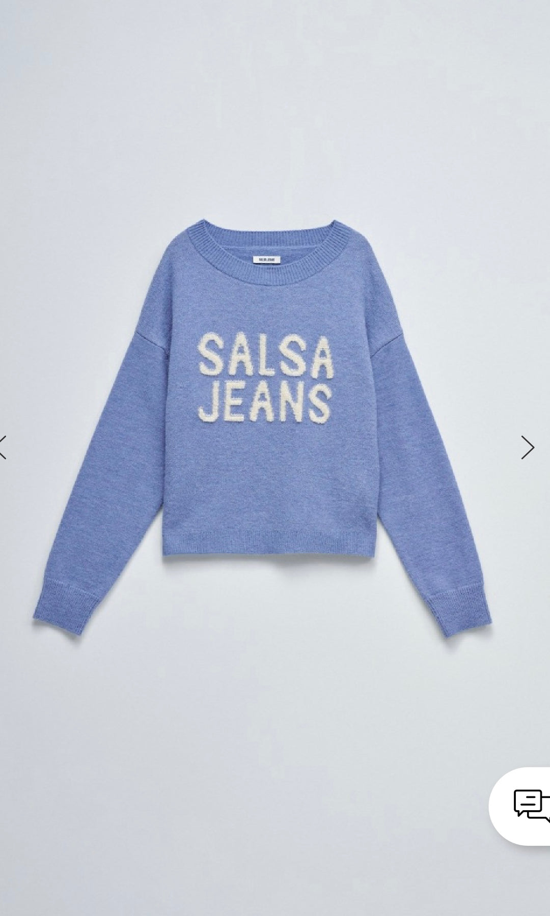 Salsa Blue Knit Branded Sweater