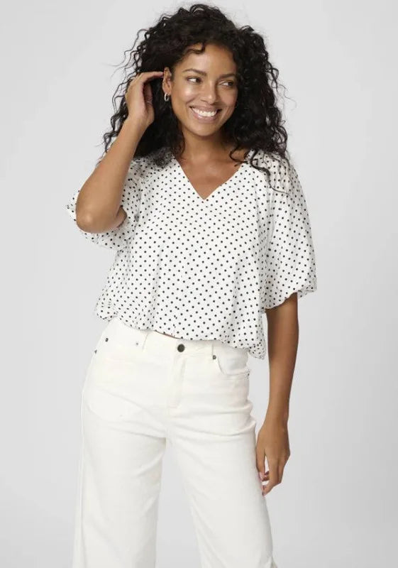 Kaffe KAgwen Blouse Chalk Black Dot