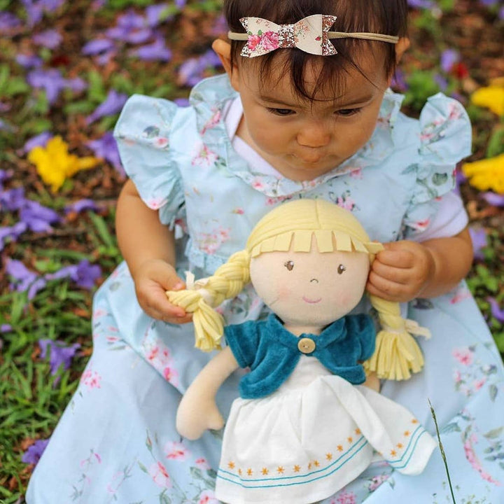 Tikiri Organic Fabric Baby Doll – Lily Blonde Hair