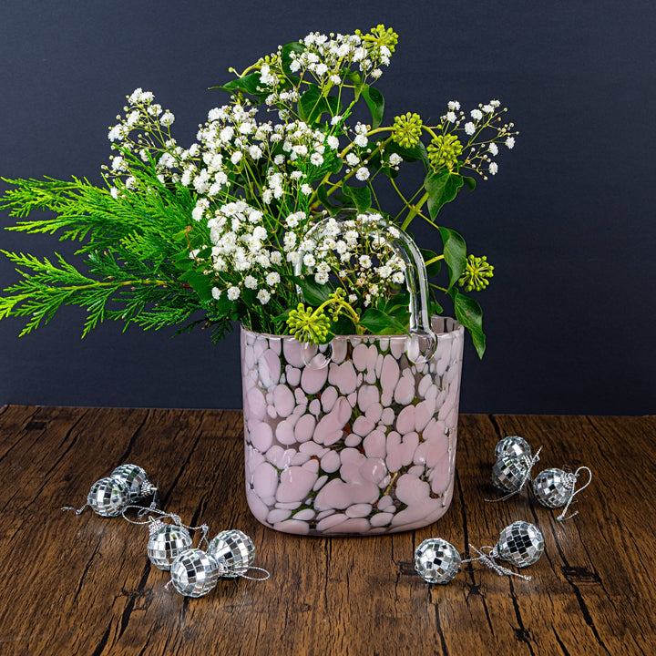Small Handbag Vase: Blush Pink