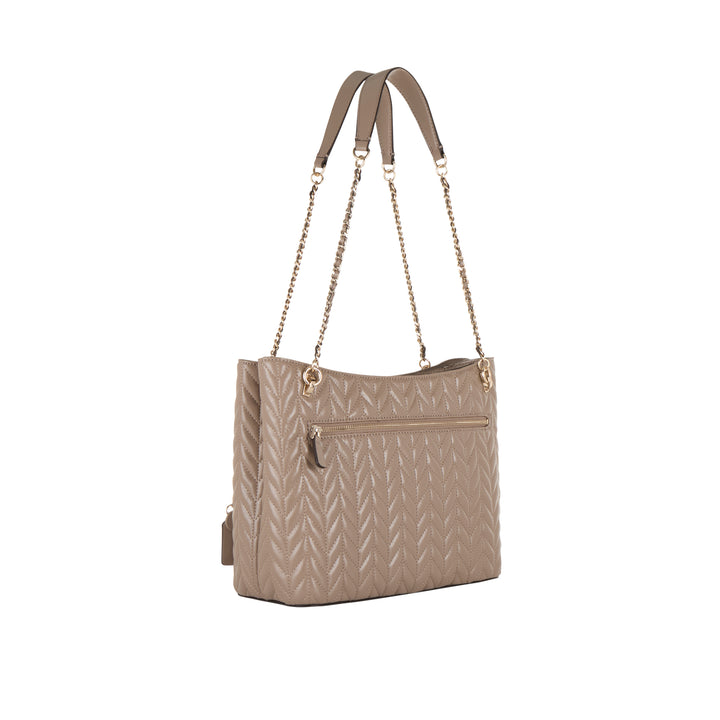 Guess Cheryl Quilted Shopper Bag | Dark Taupe