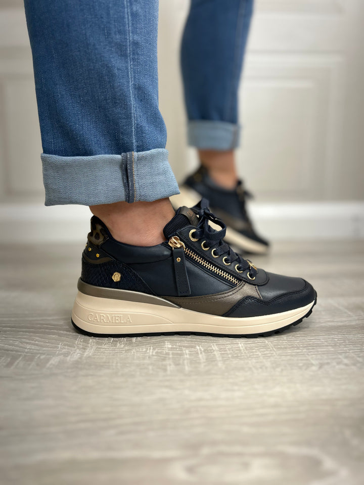 Carmela Z. Piel Navy Wedge (162442)