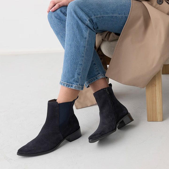 Paul Green Soft Suede Ocean Ankle Boot