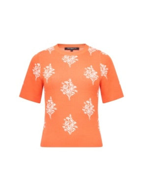 French Connection Imelda Ditsy Floral Tee | Paradise Orange