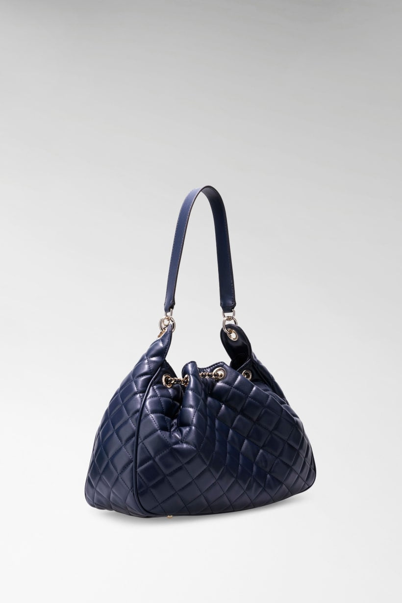Guess Juliet Midnight Quilted Hobo Bag