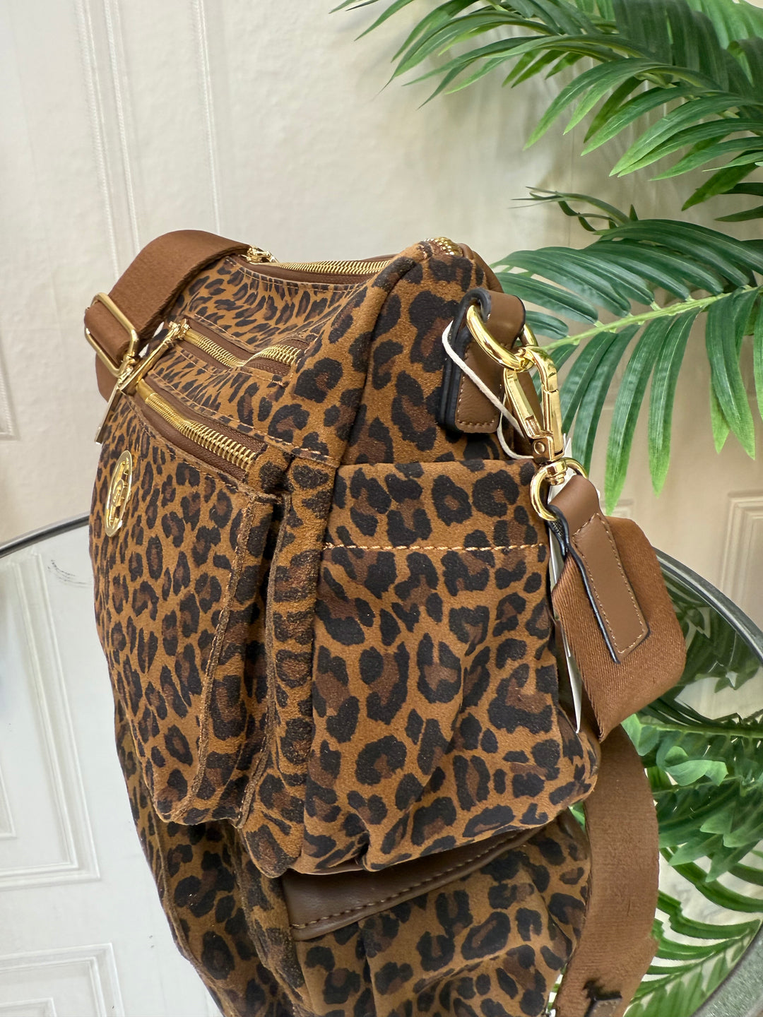 Carmela Leopard Mix Crossbody Bag 186187