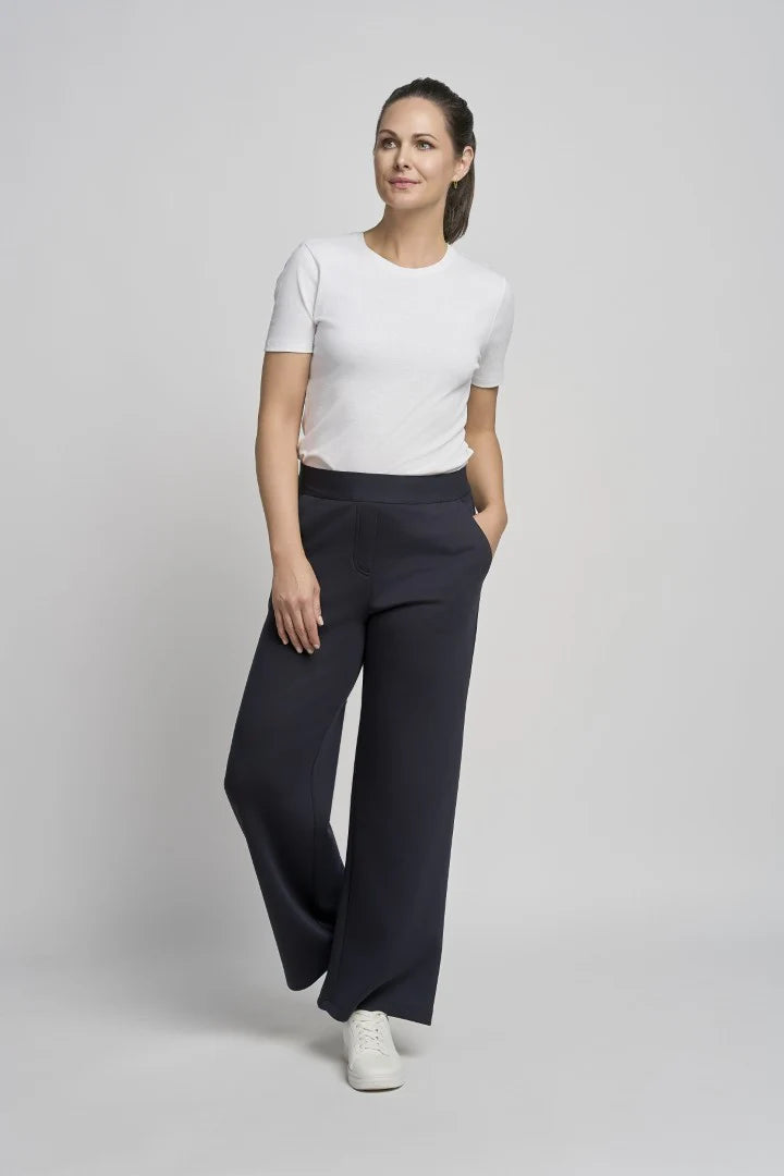 Pinns Super Soft Wide Leg Cargo Trouser | 729T Navy