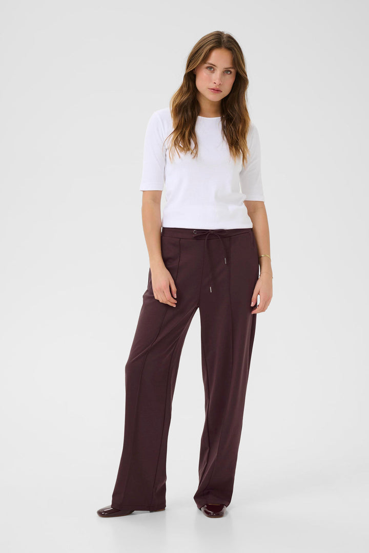 Kaffe Kajenny Straight Pants | Fudge