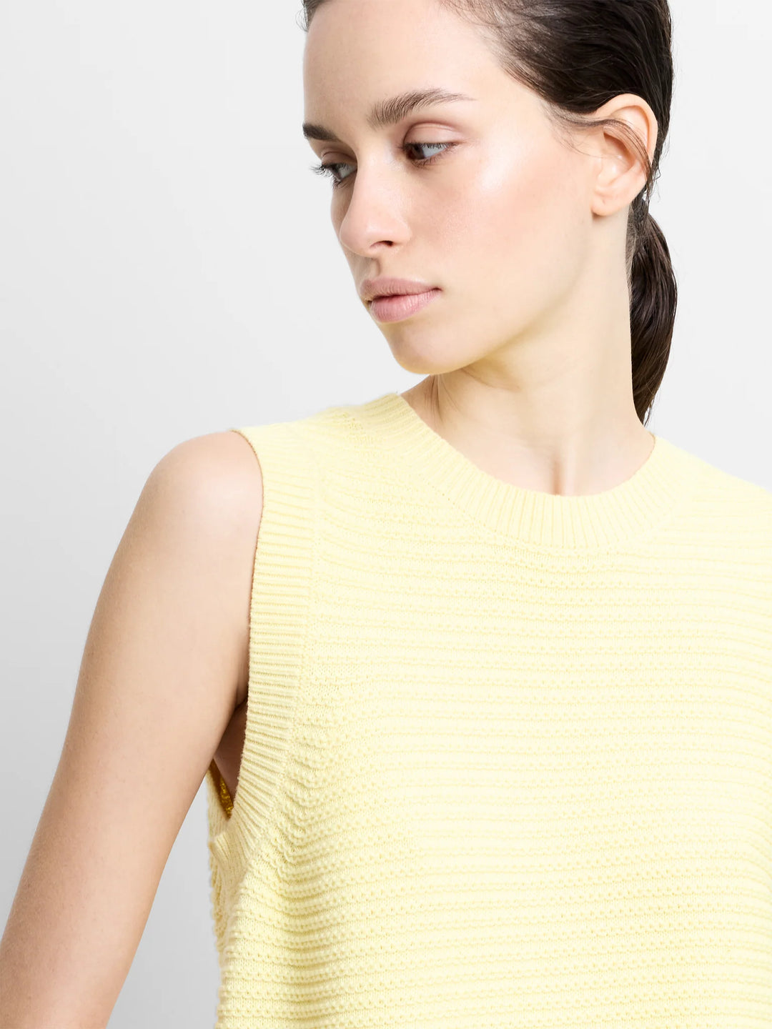 French Connection Lily Mozart Knit Tank Top | Mellow Yellow
