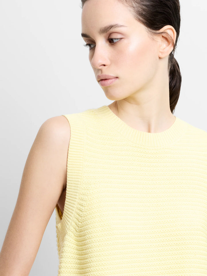 French Connection Lily Mozart Knit Tank Top | Mellow Yellow