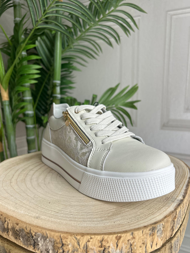 Patrizio Como Ravenna Crema Leopardo Sneaker