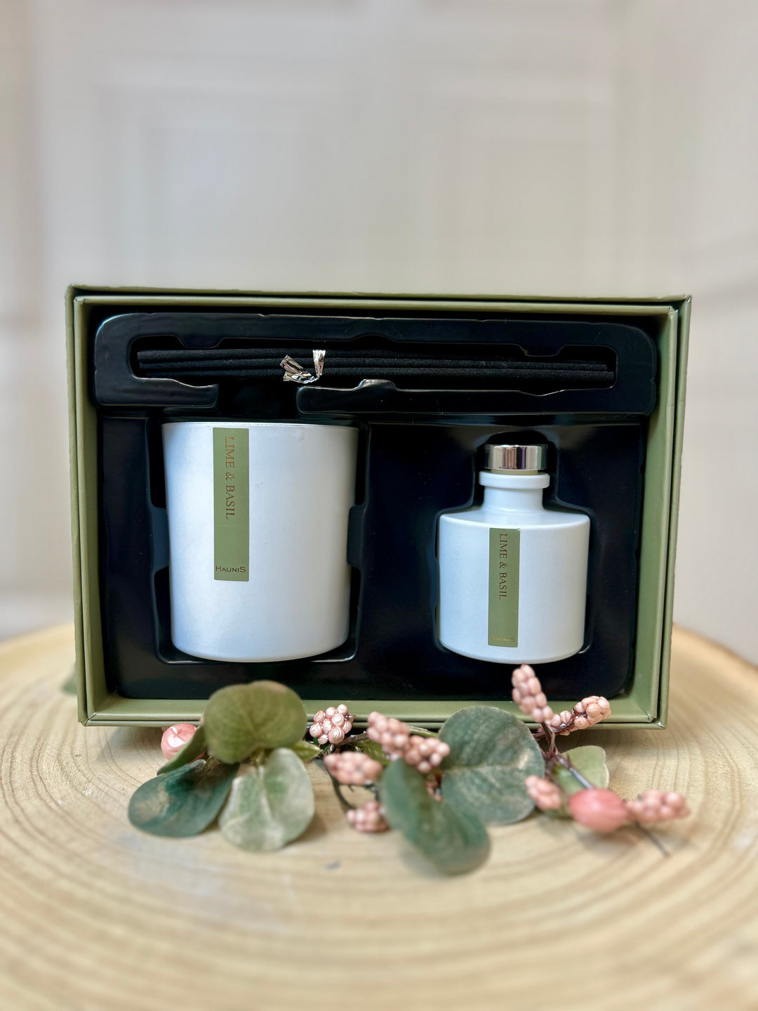 Haunis Lime & Basil Fragrance Set