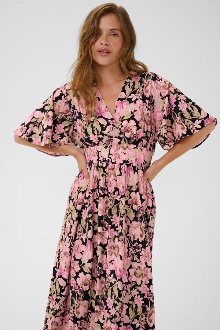 Kaffe Kasirena Pink Flower Printed Dress