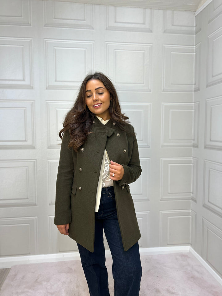 Salsa Short Woolen khaki Coat