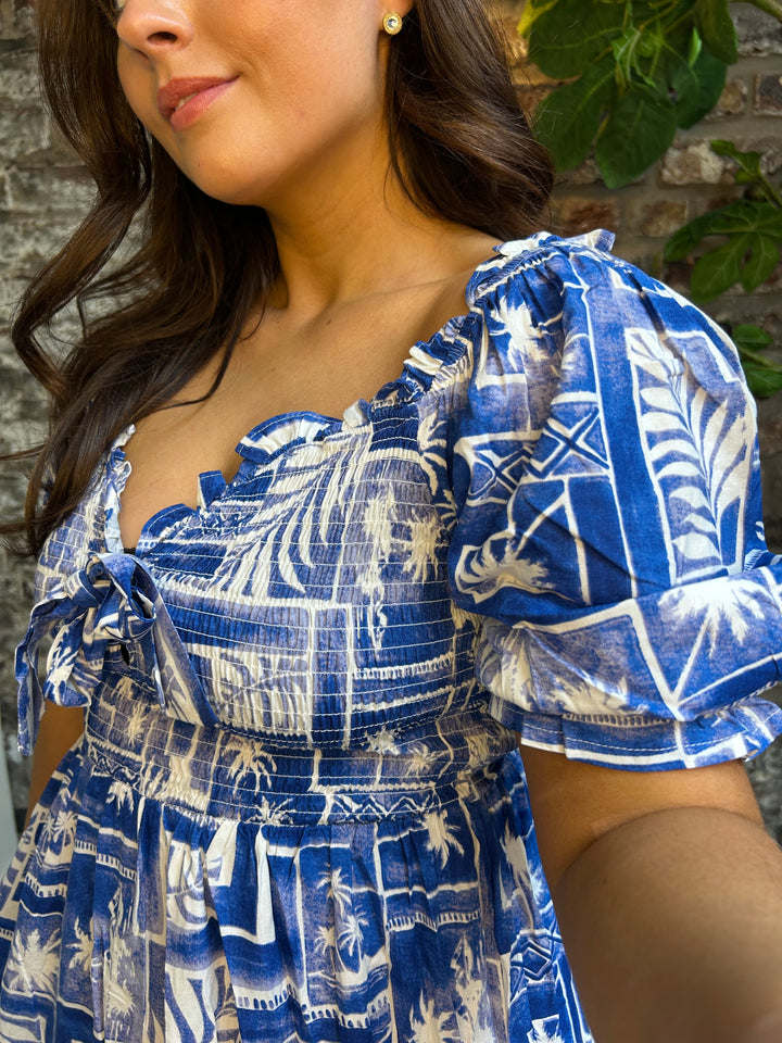Tiffosi Nemo Blue White Dress
