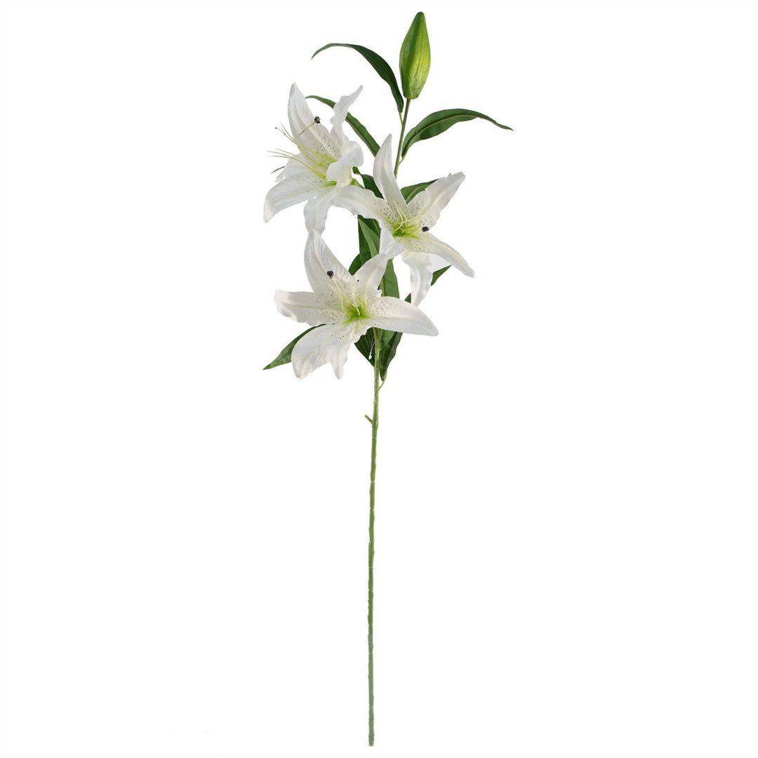 Artificial Flowers Large White Lily Stem 100cm